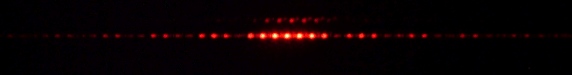 Diffraction pattern from five slits